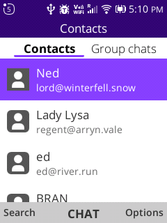 Convo contact list