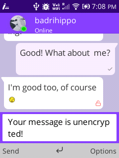 Convo private message with end-to-end encryption