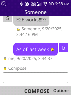 Convo private message with end-to-end encryption